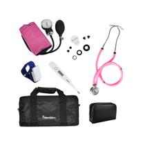 KIT Acadêmico Rosa (Esfig + Esteto + Termômetro + Garrote + Bolsa) - Premium KIT Acadêmico Rosa (Esfig + Esteto + Termômetro + Garrote + Bolsa) - Premium