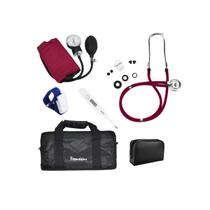 KIT Acadêmico Vinho (Esfig + Esteto + Termômetro + Garrote + Bolsa) Kitestpp - Premium