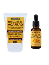 Kit Açafrão DermaMi: Esfoliante + Óleo de Açafrão Natural 30ml Clareador, Antiacne Uniformiza