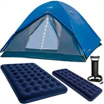 Kit Acampamento Barraca Fox 6 e 7 Pessoas NTK Colchão Casal Colchão Solteiro Bomba