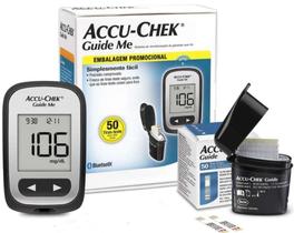 Kit Accu-Chek Guide Me Medidor 50 Tiras + Lancetador + 10 Lancetas
