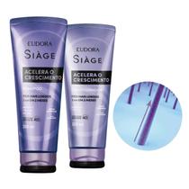 Kit Acelera Crescimento Shampoo e Condicionador Siàge Eudora Fios Mais Longos 250ml Kit Acelera Crescimento Shampoo e Condicionador Siàge Eudora Fios Mais Longos 250ml