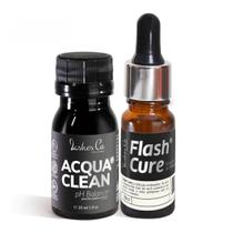 Kit Acelerador Flash Cure 15ml + Solução Acqua Clean 30ml