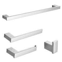 Kit acessório banheiro inox 304 conjunto cromado