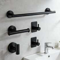 Kit Acessorio Banheiro Toalheiro Acabamento Fosco Aço Inoxidável 5 Peças, Conjunto de Toalheiro de Banheiro 40CM Kit Acessorio Banheiro Toalheiro Acabamento Fosco Aço Inoxidável 5 Peças, Conjunto de Toalheiro de Banheiro 40CM