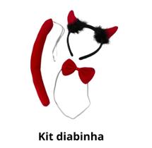 Kit acessório fantasia Diabinha capetinha Kit acessório fantasia Diabinha capetinha