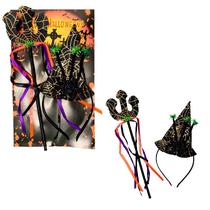 Kit Acessório Halloween Fantasia Arco Varinha Dia Das Bruxas Kit Acessório Halloween Fantasia Arco Varinha Dia Das Bruxas