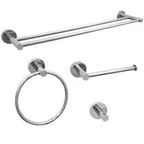 Kit Acessorio Para Banheiro Inox 304 Cromado Não É Plástico