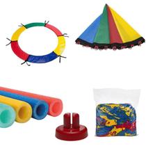Kit Acessório Premium para Cama Elástica 2,44M ChicoPlay Sem Mola PN Kit Acessório Premium para Cama Elástica 2,44M ChicoPlay Sem Mola PN
