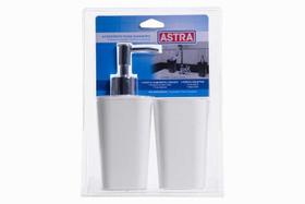 Kit Acessorios Banheiro 02 Pecas Branco Kbb2/2 Astra