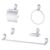 Kit Acessórios Banheiro 05 Peças Branco Lorenzetti Kit Acessórios Banheiro 05 Peças Branco Lorenzetti