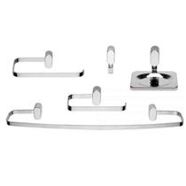 Kit Acessórios Banheiro 5 Peças Cromado Lyn 004992 Jackwal