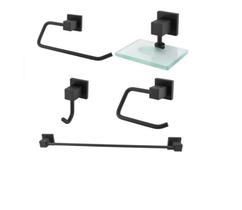 Kit acessórios banheiro granada luxo inox 5 pçs preto bolth