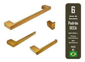Kit Acessórios Banheiro Guriri Inox Red Gold Pd Deca 4 Peças