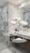 Kit Acessórios Banheiro Inox e Vidro 7 Peças Completo