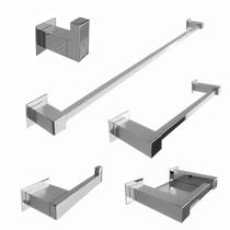 Kit Acessórios Banheiro Lavabo 5 Peças Aço Inox 304 Q5 - PERFIL CASA