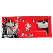 Kit Acessórios Banheiro Leão Stander 5 Peças Cromado Kit Acessórios Banheiro Leão Stander 5 Peças Cromado