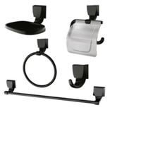 Kit Acessórios Banheiro Lorenzetti Attic Quadra 5 Peças 2000 F24 Preto-3929