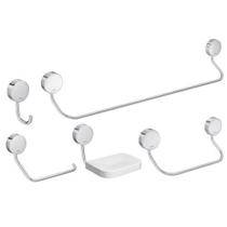 Kit acessorios banheiro net 5 pçs sabonet papel 2000c01 deca