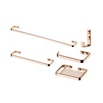 Kit acessorios banheiro rose gold 5 peças future porta toalha banho, rosto, papeleira, cabide, saboneteira Kit acessorios banheiro rose gold 5 peças future porta toalha banho, rosto, papeleira, cabide, saboneteira