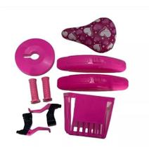 Kit Acessórios Bike + Banco Selim Love C/ Carrinho Aro 16