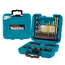 Kit Acessorios Broca, Bits e Escariador com 34 peças B-68498 Makita