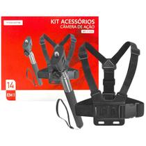 Kit Acessórios Câmera De Ação Viagens Atividades Ao Ar Livre I - Tomate Kit Acessórios Câmera De Ação Viagens Atividades Ao Ar Livre I - Tomate