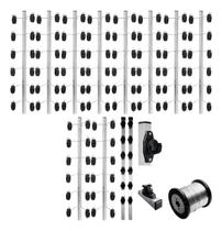 Kit Acessorios Cerca Eletrica Haste Industrial Big 6 Isoladores Fio Aco 045mm