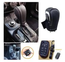 Kit Acessórios Couro Capa Chave e Manopla Câmbio Automático Fiat 500 Cronos Argo Toro Kit Acessórios Couro Capa Chave e Manopla Câmbio Automático Fiat 500 Cronos Argo Toro