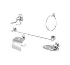 Kit Acessórios De Banheiro Basic 5 Peças Cromado Imperatriz