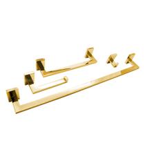 Kit Acessórios de Banheiro com 4 pçs Gold 8046 Kit Acessórios de Banheiro com 4 pçs Gold 8046