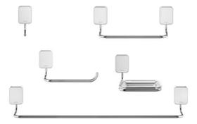 Kit Acessórios De Banheiro Docol Pop Cromado Com 5 Peças