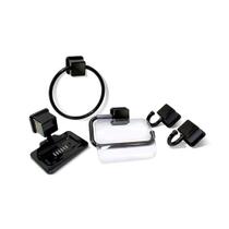 Kit Acessórios de Banheiro Lavabo 5 peças Preto