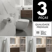 Kit Acessórios De Banheiro Lavabo Metal Alto Brilho 2020OR Orion
