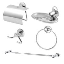 Kit Acessorios de inox Para Banheiro - Conjunto de Banheiro 05 peças Kit Acessorios de inox Para Banheiro - Conjunto de Banheiro 05 peças