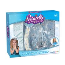 Kit Acessórios de Princesa Princess Me Box Azul para Crianças a Partir de 3 Anos Multikids - BR2039