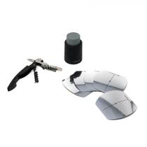 Kit Acessórios de Vinhos Saca Rolhas Tampa à Vacuo Corta Gotas Garrafas Licor Vin Bouquet Abridor Taças 3 peças