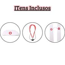Kit Acessórios Fantasia Enfermeira Adulto Adereços Cosplay Festas Carnaval com Estetoscópio Cenográfico Kit Acessórios Fantasia Enfermeira Adulto Adereços Cosplay Festas Carnaval com Estetoscópio Cenográfico