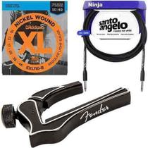 Kit Acessórios Guitarra Com Cordas D'Addario + Capo Fender