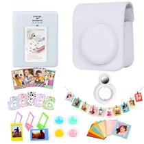 Kit Acessórios Instax Mini 12 Bolsa Álbum Adesivos 8 Em 1 Branca