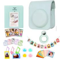 Kit Acessórios Instax Mini 12 Bolsa Álbum Adesivos 8 Em 1 Verde