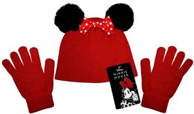 Kit Acessórios Inverno Infantil Menina Personagem Minnie Mouse - Vermelho E Preto - Disney : Touca Gorro + Luvas Kit Acessórios Inverno Infantil Menina Personagem Minnie Mouse - Vermelho E Preto - Disney : Touca Gorro + Luvas