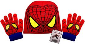 Kit Acessórios Inverno Infantil Menino Herói Homem Aranha Spider Man - Vermelho - Marvel : Touca Gorro + Luvas Kit Acessórios Inverno Infantil Menino Herói Homem Aranha Spider Man - Vermelho - Marvel : Touca Gorro + Luvas