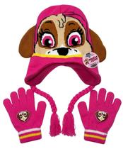 Kit Acessórios Inverno Infantil Para Criança Cachorra Cachorrinha Menina Skye Rosa Cachorro Patrulha Canina Paw Patrol Touca e Luvas Kit Acessórios Inverno Infantil Para Criança Cachorra Cachorrinha Menina Skye Rosa Cachorro Patrulha Canina Paw Patrol Touca e Luvas
