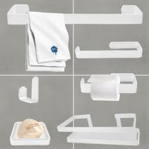 Kit Acessórios Lavabo/ Banheiro 6 Peças C/ Ps Perna- Várias Cores Kit Acessórios Lavabo/ Banheiro 6 Peças C/ Ps Perna- Várias Cores
