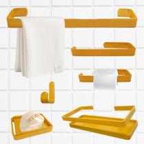 Kit Acessórios Lavabo/ Banheiro 6 Peças Marin - Várias Cores Kit Acessórios Lavabo/ Banheiro 6 Peças Marin - Várias Cores