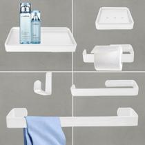 Kit Acessórios Lavabo/ Banheiro 6 Peças - Várias Cores