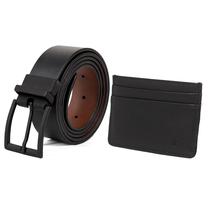 Kit Acessórios Masculino Reserva Social Cinto Dupla Face Reversível e Porta Cartões Couro 460090003 Cor:Preto MarromTam Kit Acessórios Masculino Reserva Social Cinto Dupla Face Reversível e Porta Cartões Couro 460090003 Cor:Preto MarromTam