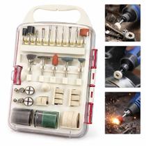 Kit acessorios micro retifica 71 acessorios maleta universal corte lixa gravamento polimento artesanato vidro gesso Kit acessorios micro retifica 71 acessorios maleta universal corte lixa gravamento polimento artesanato vidro gesso