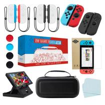 Kit Acessórios Nintendo Switch 12 em 1 - Case Capa Película Grips Dock Suporte Strap